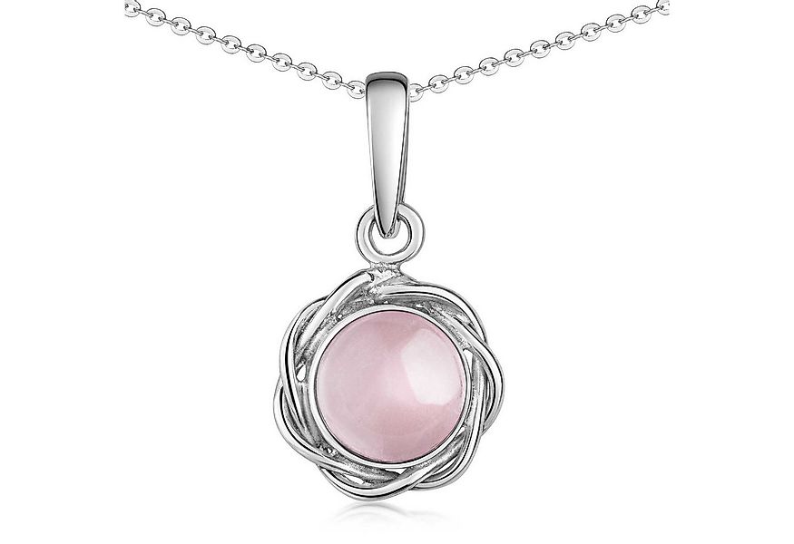 Materia Kettenanhänger Rosenquarz Edelstein Anhänger Sonne rosa KA-59, 925 günstig online kaufen