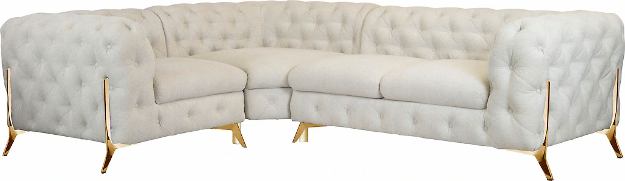 Home affaire Chesterfield-Sofa "Amaury L-Form" moderne Chersterfield-Optik, günstig online kaufen