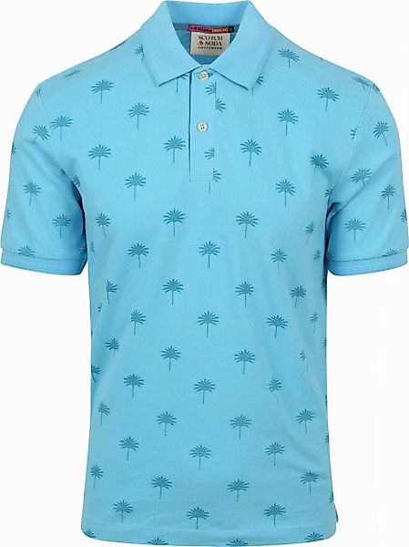 Poloshirt Scotch and Soda Palmen Blau - Größe M günstig online kaufen