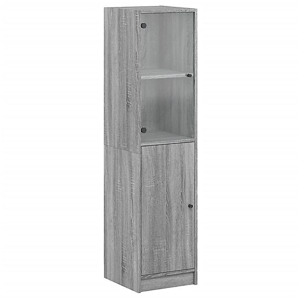 vidaXL Highboard mit Glastür Grau Sonoma 35x37x142 cm 836446 günstig online kaufen