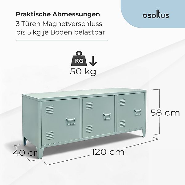 osoltus Raumteiler Industrial Sideboard Stahl Schrank günstig online kaufen