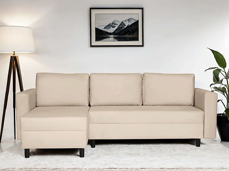 INOSIGN Ecksofa "GLENOE Schlafsofa mit Bettkasten, Recamiere beidseitig mon günstig online kaufen