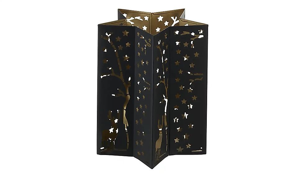 HOME STORY Windlicht Stern   ¦ schwarz ¦ Eisen ¦ Maße (cm): B: 19 H: 23 T: günstig online kaufen