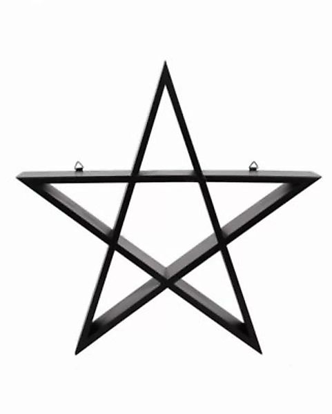 Schwarzes Pentagramm Wandregal 40cm Dekofiguren schwarz günstig online kaufen