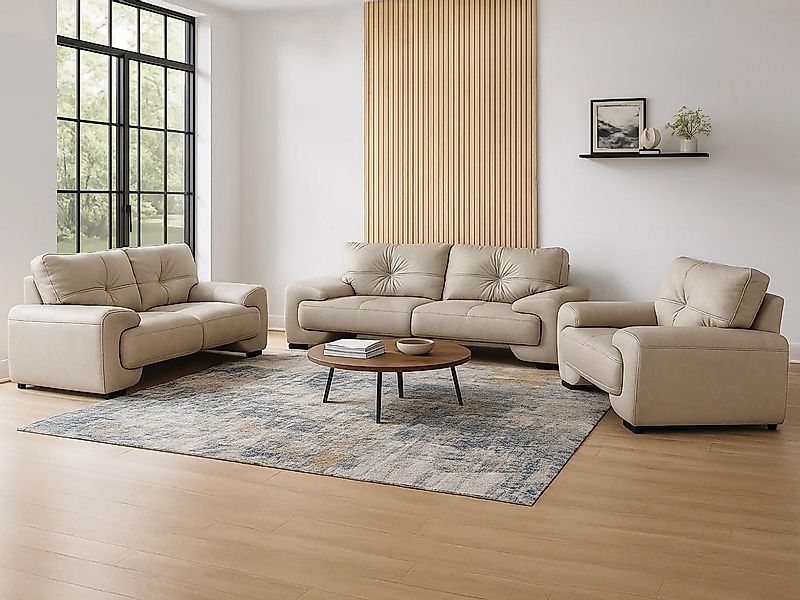 Beautysofa Big-Sofa Polstergarnitur Omega Set 3+2+1 Sofa Wohnzimmer Sofagar günstig online kaufen