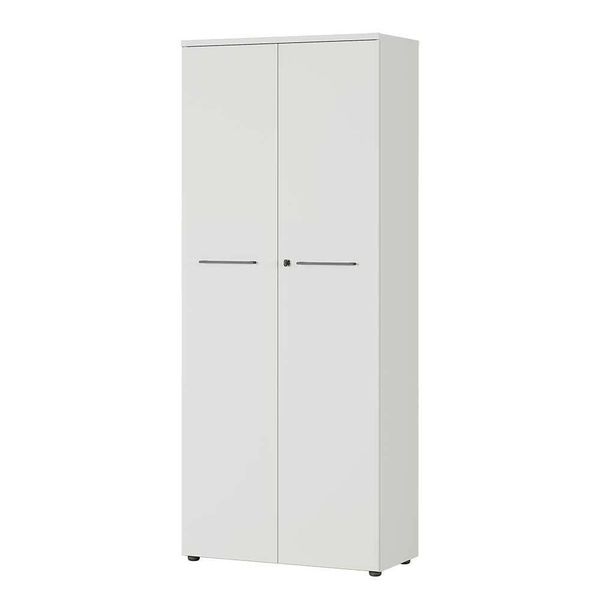 Büromöbel Set in Lichtgrau höhenverstellbarem Schreibtisch (fünfteilig) günstig online kaufen