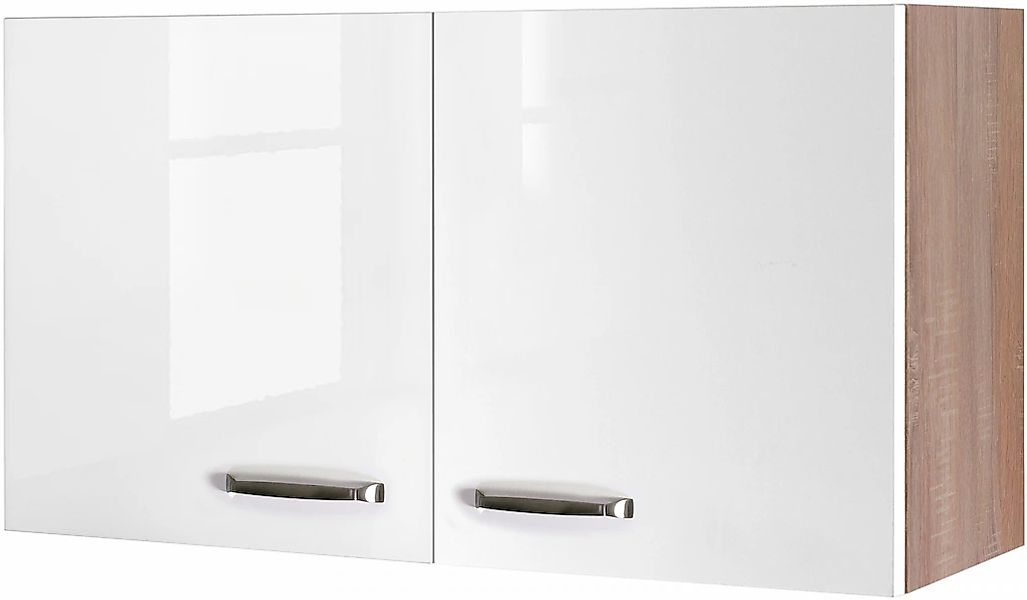 Flex-Well Exclusiv Küchen-Oberschrank Valero 100x55cm Hgl.-Weiß-Sonoma Eich günstig online kaufen