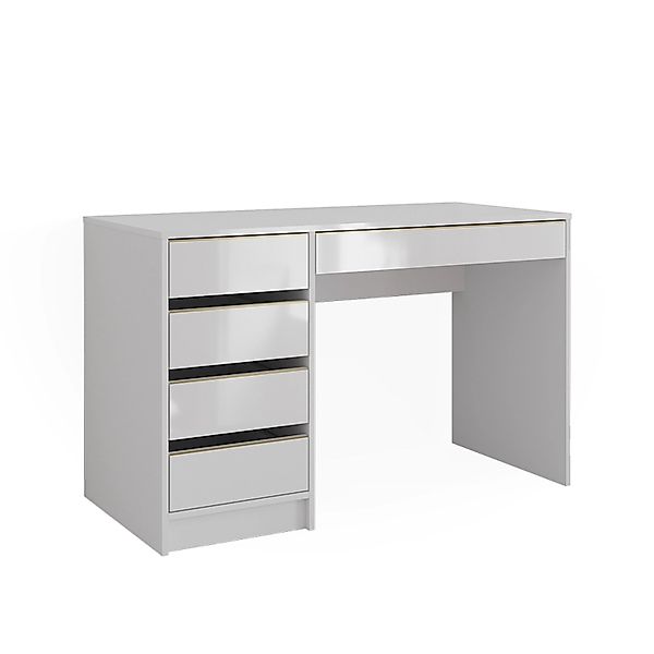 Vicco Schminktisch Sherry, Weiß/Gold/Gold, 120 cm ohne Spiegel günstig online kaufen