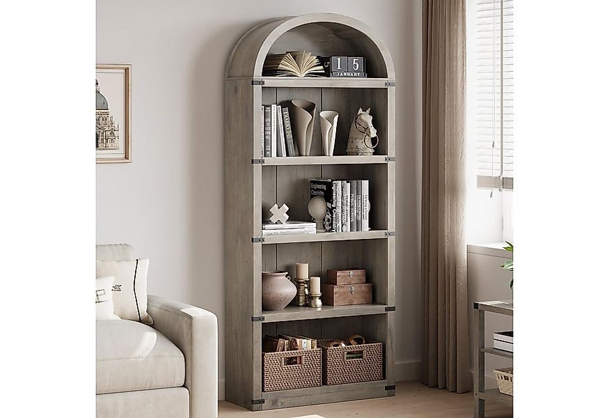 GarveeMore Bücherregal Bücherregal 5 Regal Bogen Bücherregal Display Storag günstig online kaufen