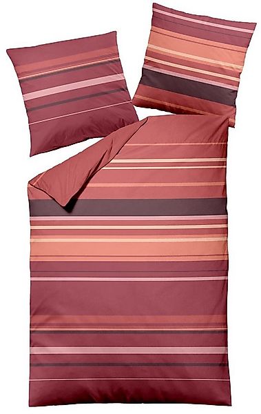 Dormisette Wendebettwäsche Biber Bettwäsche RED STRIPES - MADE in GERMANY k günstig online kaufen