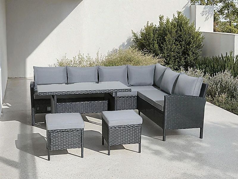 KONIFERA Gartenlounge-Set »Manhatten, Gartenmöbel Set« Set, Ecklounge, Tisc günstig online kaufen