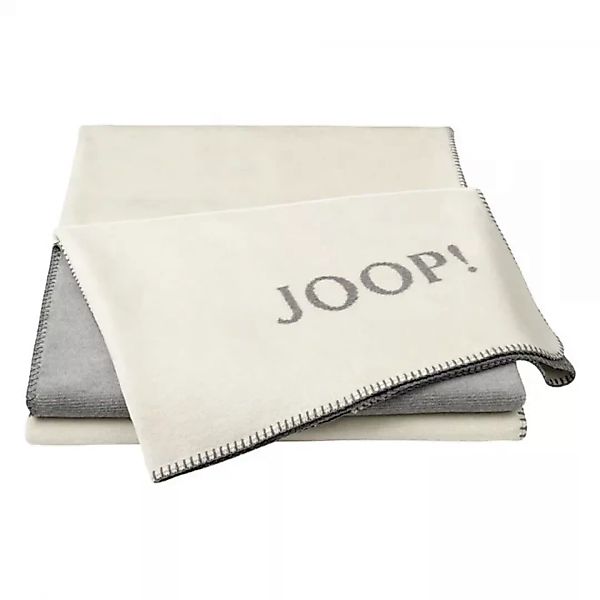 JOOP! Wohndecke Melange-Doubleface - Größe: 150x200 cm - Farbe: Natur-Silbe günstig online kaufen
