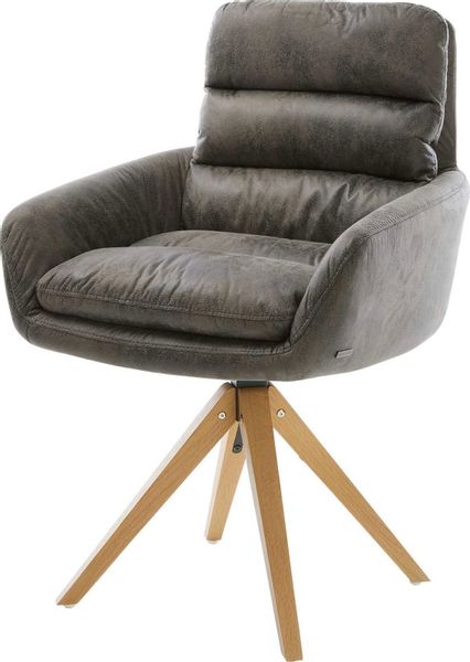 DELIFE Polsterstuhl Abelia-Flex, mit Armlehnen Holzgestell günstig online kaufen