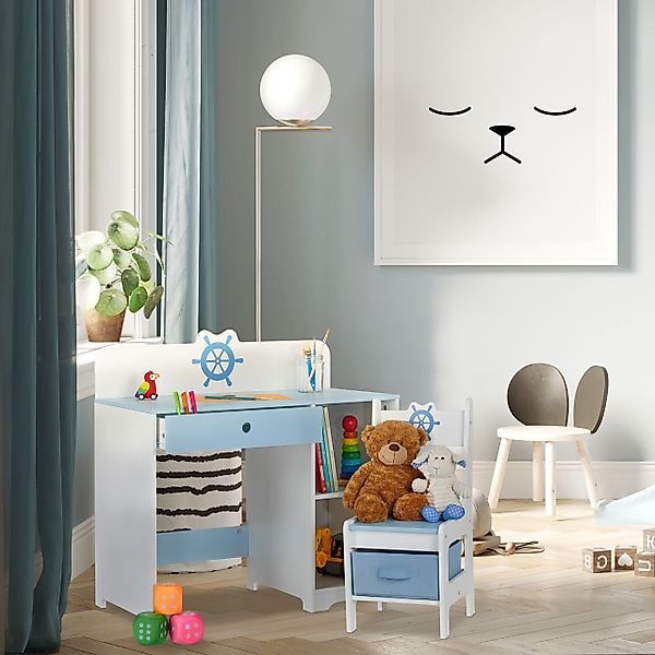 relaxdays Kinderschreibtisch Kinder Schreibtisch und Stuhl günstig online kaufen