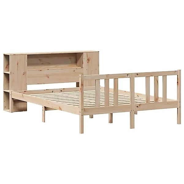 vidaXL Massivholzbett mit Regal ohne Matratze 135x190 cm Kiefernholz 332227 günstig online kaufen