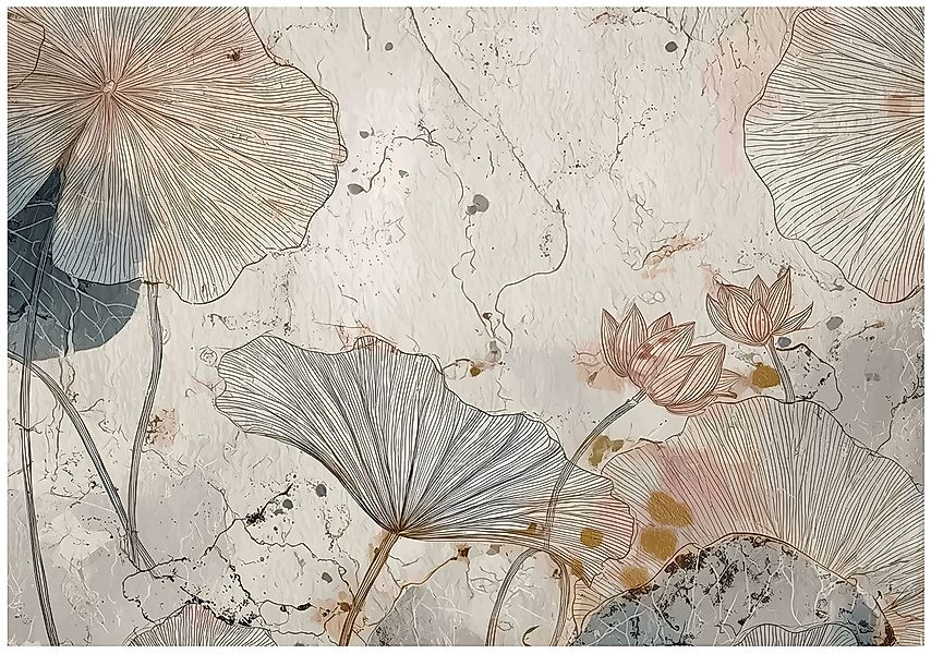 Wallarena Fototapete Blumen Beton Natur Vlies günstig online kaufen