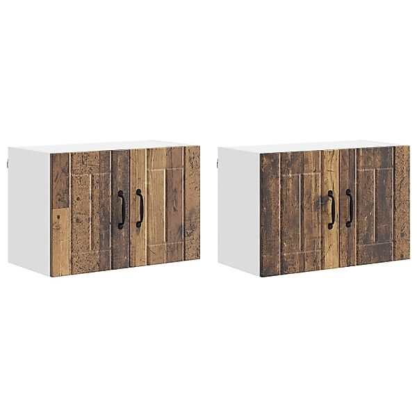 vidaXL Küchenwandschränke 2 Stk Altholz 60 x 31 x 40 cm Holzwerkstoff 88493 günstig online kaufen