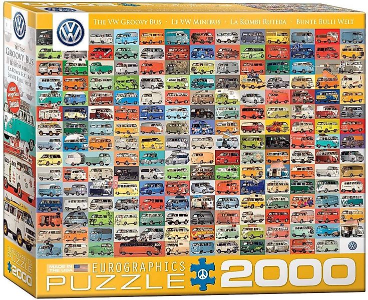 Puzzle 2000 Teile Puzzle - Puzzle - Volkswagen Busse, Bullis, Transporter, günstig online kaufen
