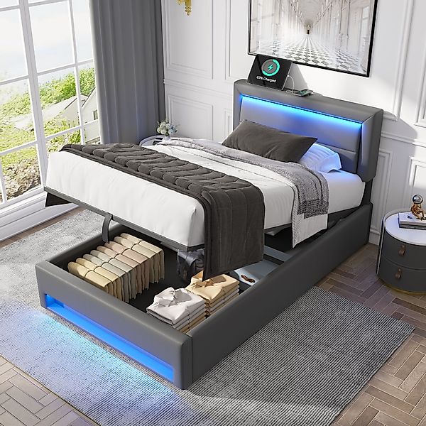 HAUSS SPOLE Polsterbett 90x190cm, mit USB-Anschluss, günstig online kaufen