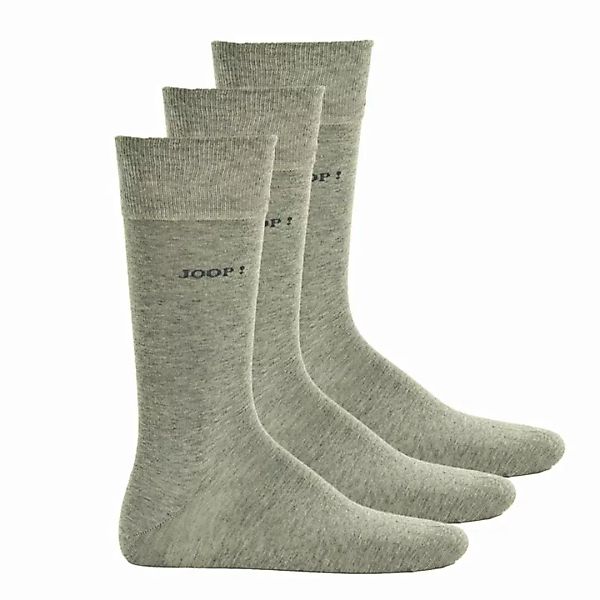 JOOP! Herren Socken, 3er Pack - Kurzsocken, Baumwolle, Unifarben Hellgrau 3 günstig online kaufen