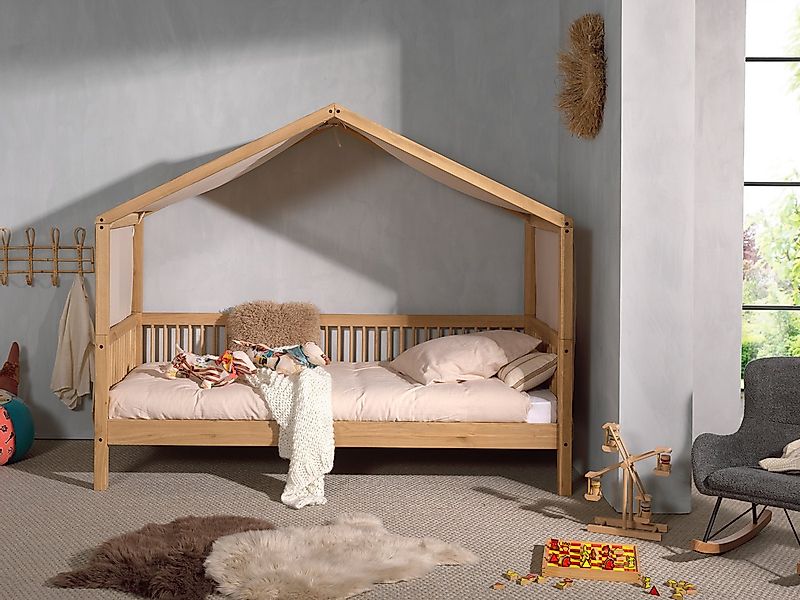 Home affaire Hausbett (Made in Europe), aus massiver Eiche geölt, LF90x200 günstig online kaufen