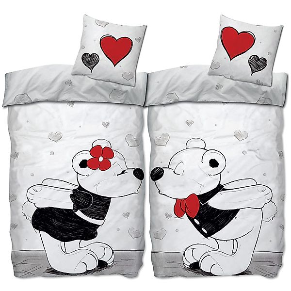 BERONAGE Partnerbettwäsche Bärchen Partnerbettwäsche 2 Bettwäsche-Sets, günstig online kaufen