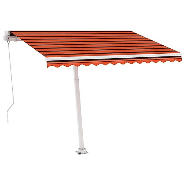vidaXL Markise Manuell Einziehbar mit LED 300x250 cm Orange und Braun 30695 günstig online kaufen