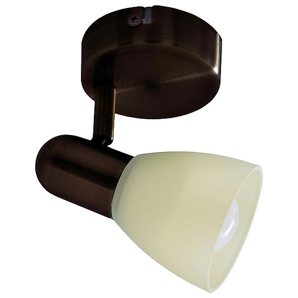 Näve Leuchten Spotleuchte 1198014 braun Metall Glas B/H/T: ca. 8x8x8 cm 1 B günstig online kaufen