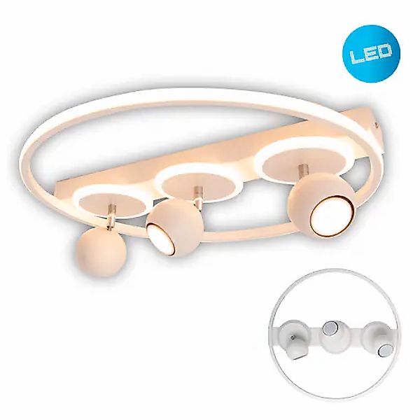 näve Deckenleuchte »3er-Spot LED "Ronda"« GU10 1 Stk. Warmweiß modernes des günstig online kaufen