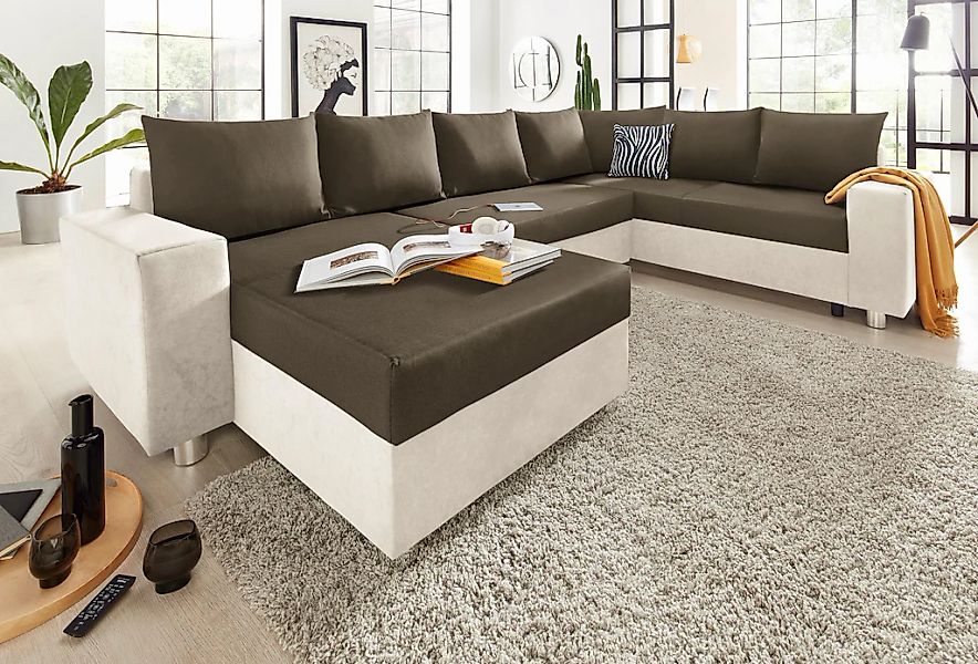 COLLECTION AB Wohnlandschaft "Paris U-Form" mit Federkern, wahlweise mit Be günstig online kaufen