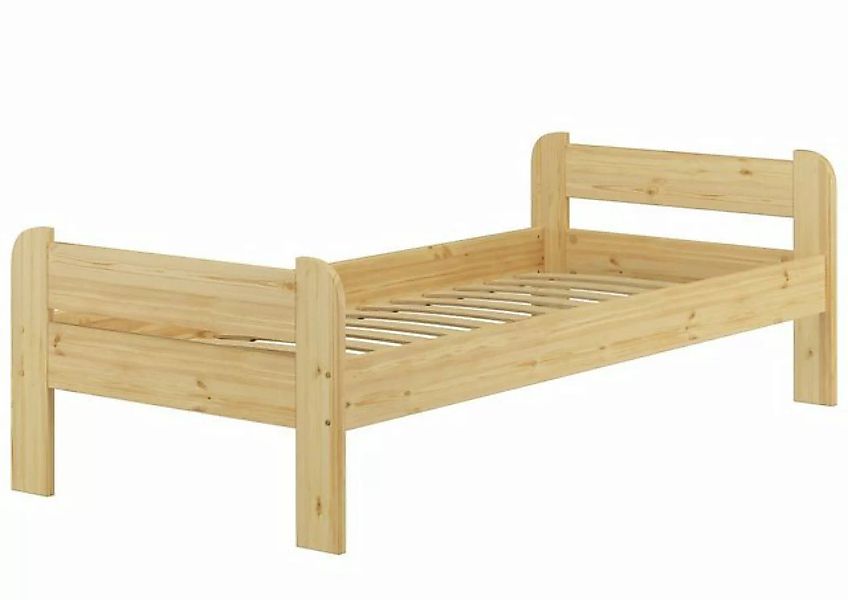 Erst-Holz® Einzelbett mit Kopf- und Fußteil Kiefer 90x200 mit Federleisten günstig online kaufen