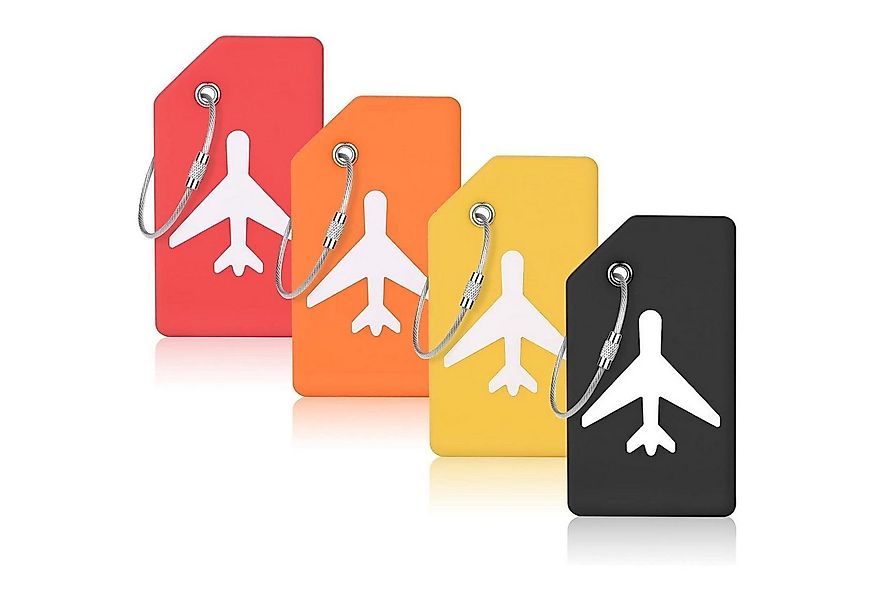 LuxusKollektion Kofferset 4er Set Farbenfrohe Kofferanhänger aus Kieselgel günstig online kaufen