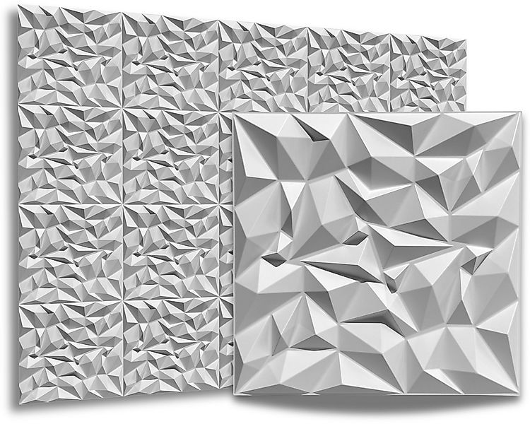 IKHEMalarka 3D Wandpaneel 3D Paneele PVC Kunststoffpaneele, BxL: 50,00x50,0 günstig online kaufen