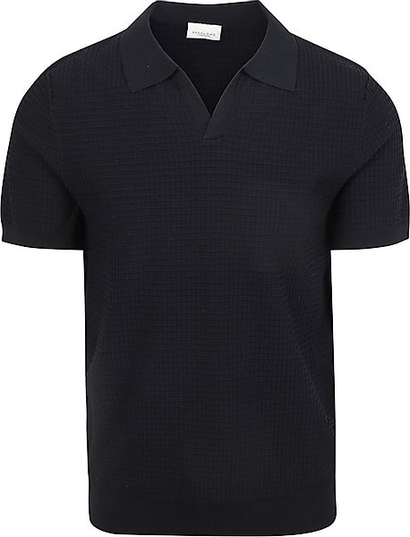 Profuomo Poloshirt Riva Structure Navy - Größe XL günstig online kaufen