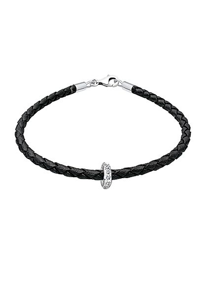 Elli Armband Leder mit Bead Kristalle günstig online kaufen