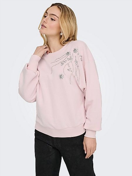 ONLY Sweatshirt ONLCAMELA BROOKE GLITTER LS ONECK UB SWT Baumwollmischung, günstig online kaufen