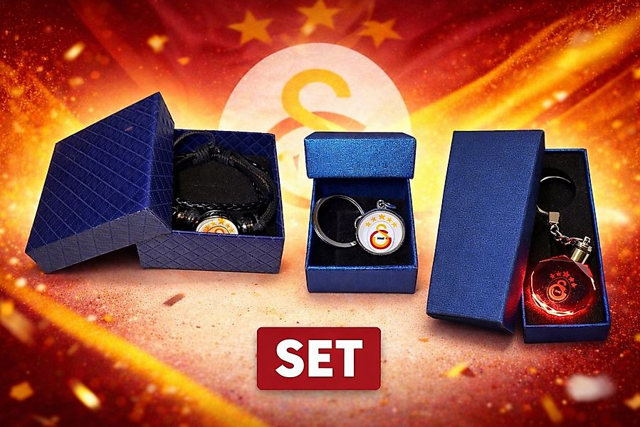 Stelby Schlüsselanhänger mit Gravur Galatasaray Geschenkset 3-teilig – Fana günstig online kaufen