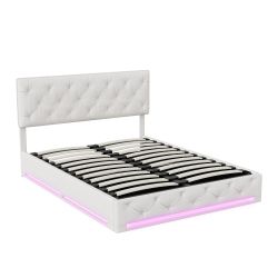 Gdood Polsterbett Stauraumbett Doppelbett LED (Hydraulisch günstig online kaufen