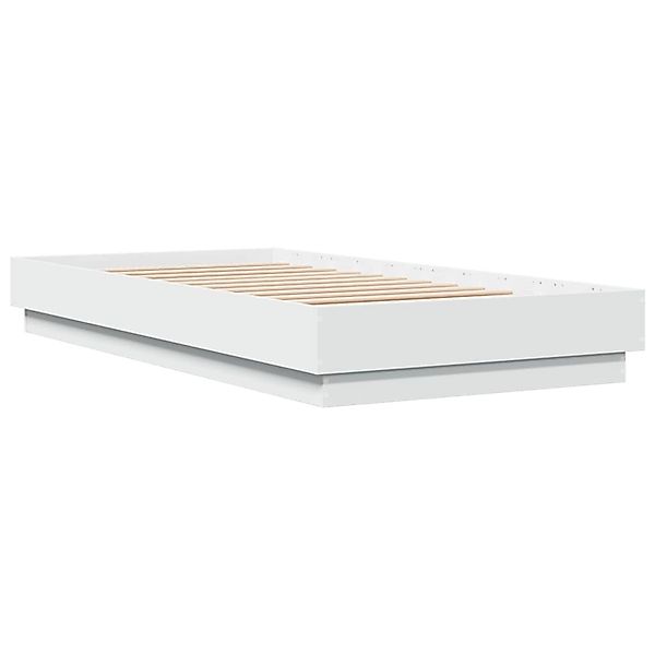 vidaXL Bettgestell mit LED Weiß 90x190 cm 839539 günstig online kaufen
