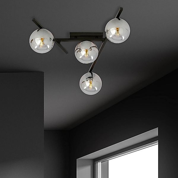 Deckenlampe Smart, schwarz/grafit, 4-flammig günstig online kaufen