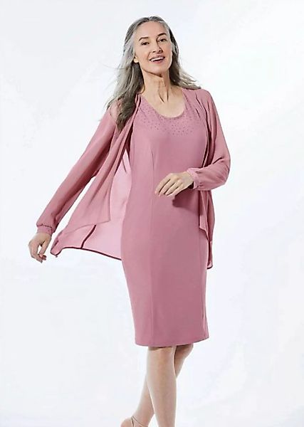GOLDNER Jerseykleid Kurzgröße: Kleid mit feinem Chiffonjäckchen günstig online kaufen