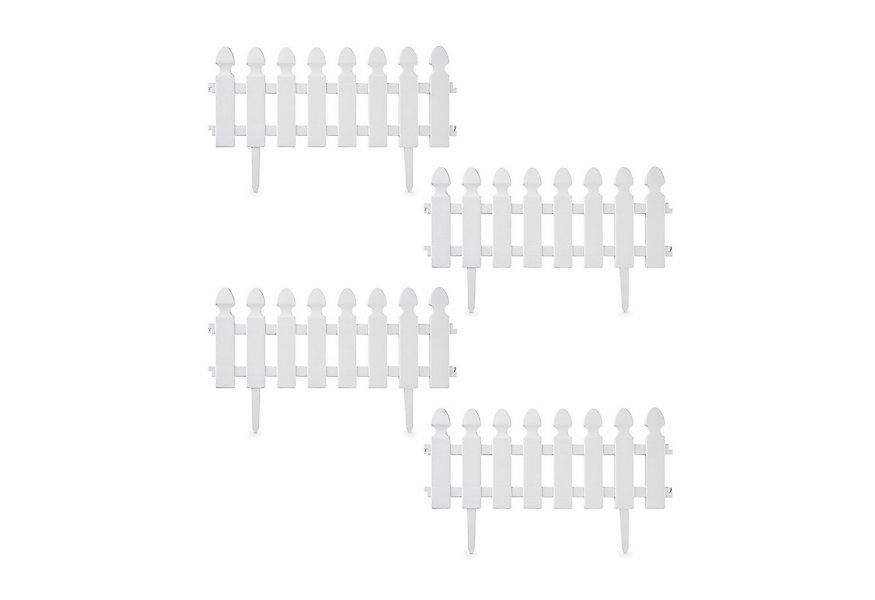 HTI-Living Beetbegrenzung Zierzaun Palisade 4-teilig Nessa, 4 Zaunelemente, günstig online kaufen