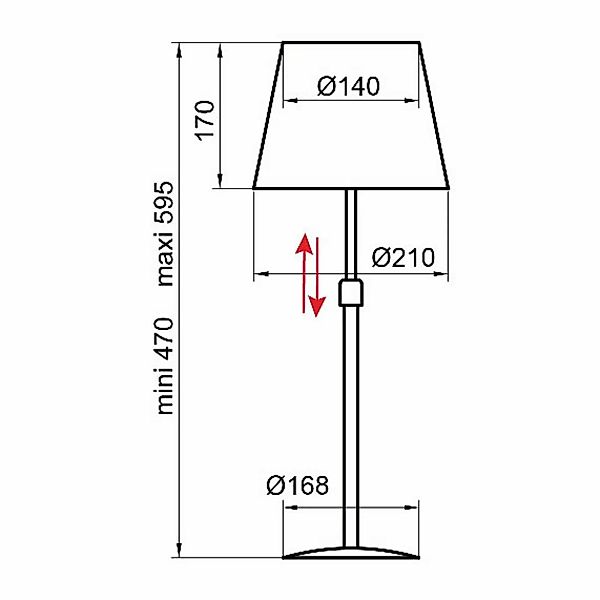 Aluminor Store Tischlampe, alu/schwarz günstig online kaufen