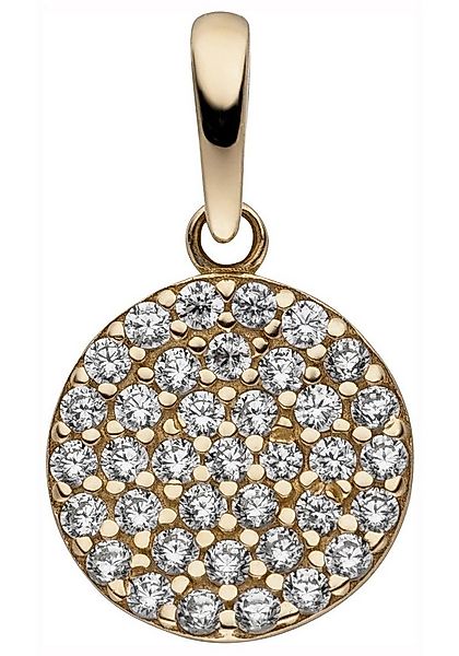 JOBO Kettenanhänger Anhänger mit 37 Zirkonia, 333 Gold günstig online kaufen