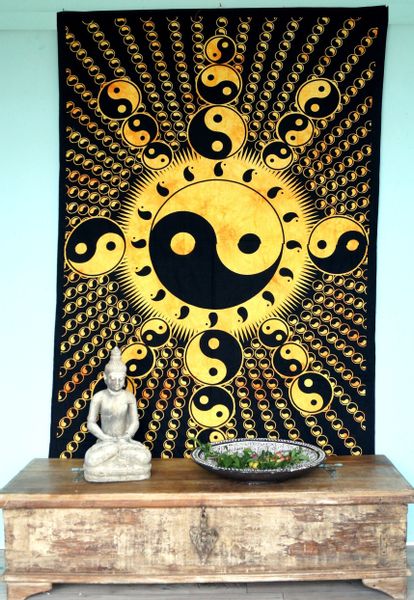 Guru-Shop Tagesdecke Boho-Style Wandbehang, indische Tagesdecke günstig online kaufen