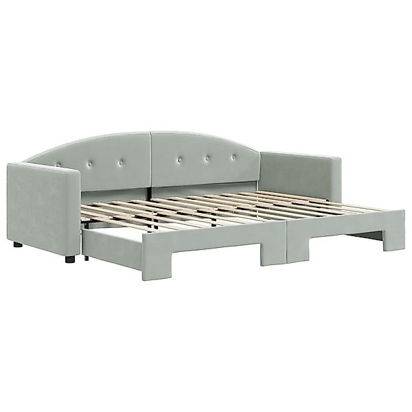 vidaXL Bett Tagesbett Ausziehbar Hellgrau 80x200 günstig online kaufen