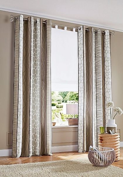 my home Vorhang Gosen (2 St), Ösen, blickdicht, Microfaser, Gardine, 2-er S günstig online kaufen