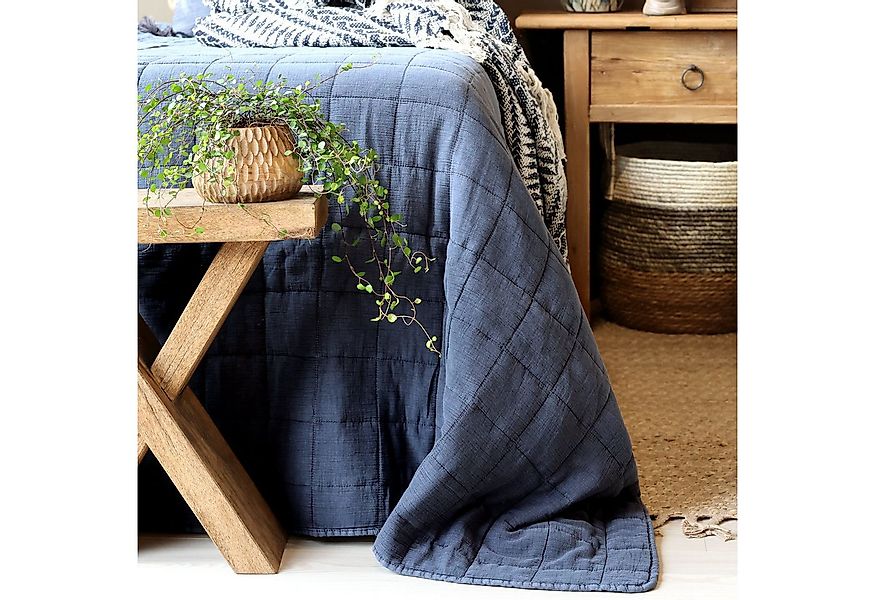 Chic Antique Tagesdecke Aix Quilt Tagesdecke Vintage L240/B240 cm midnight günstig online kaufen