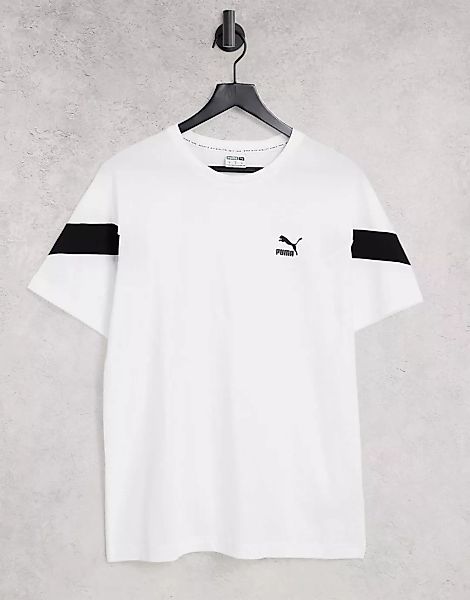 PUMA – MCS – T-Shirt mit Logo in Weiß günstig online kaufen