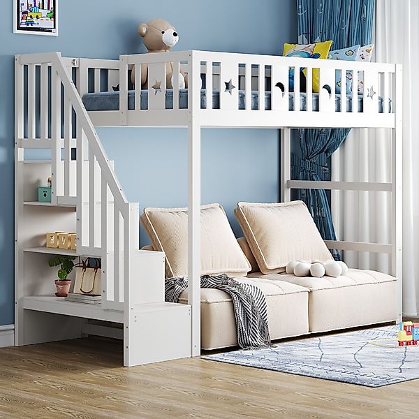OKWISH Kinderbett Etagenbett Hochbett (mit Treppe günstig online kaufen